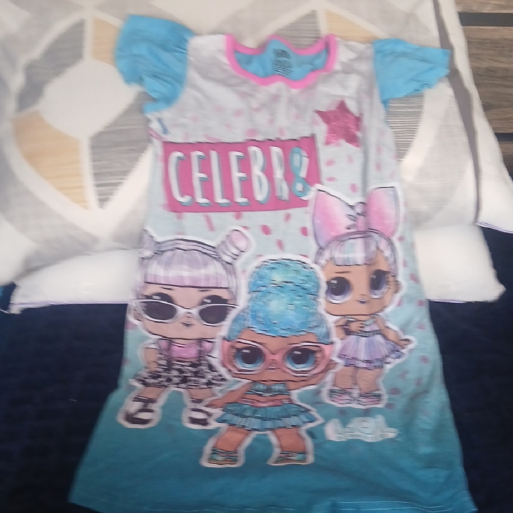 L.O.L. Surprise! Girls Blue Pink Teal Character Nightgown